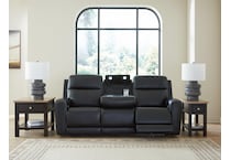 z relaxation black power leather reclining sofa   