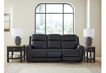 z relaxation black power leather reclining sofa   