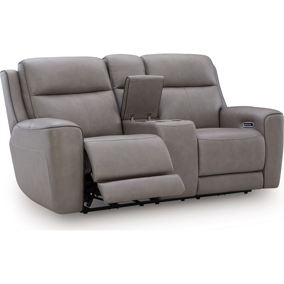 z relaxation coin power leather reclining console loveseat   