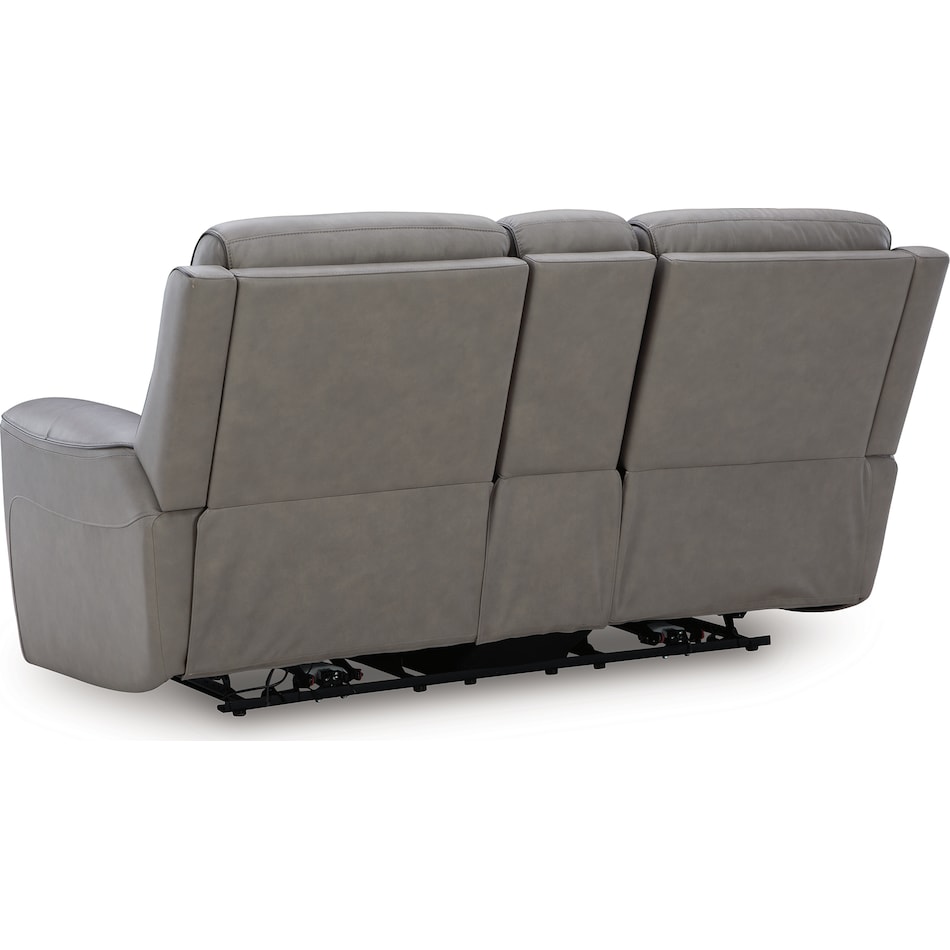 z relaxation coin power leather reclining console loveseat   