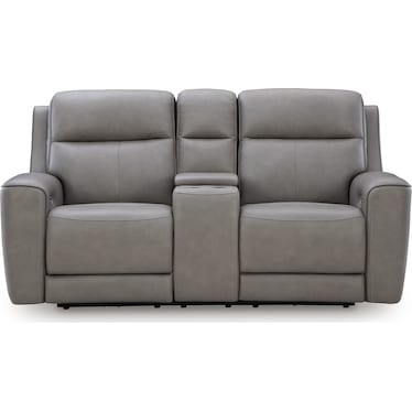 5Z-RELAXATION LEATHER POWER RECLINING LOVESEAT