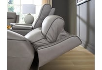 z relaxation coin power leather reclining console loveseat   