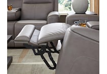z relaxation coin power leather reclining console loveseat   