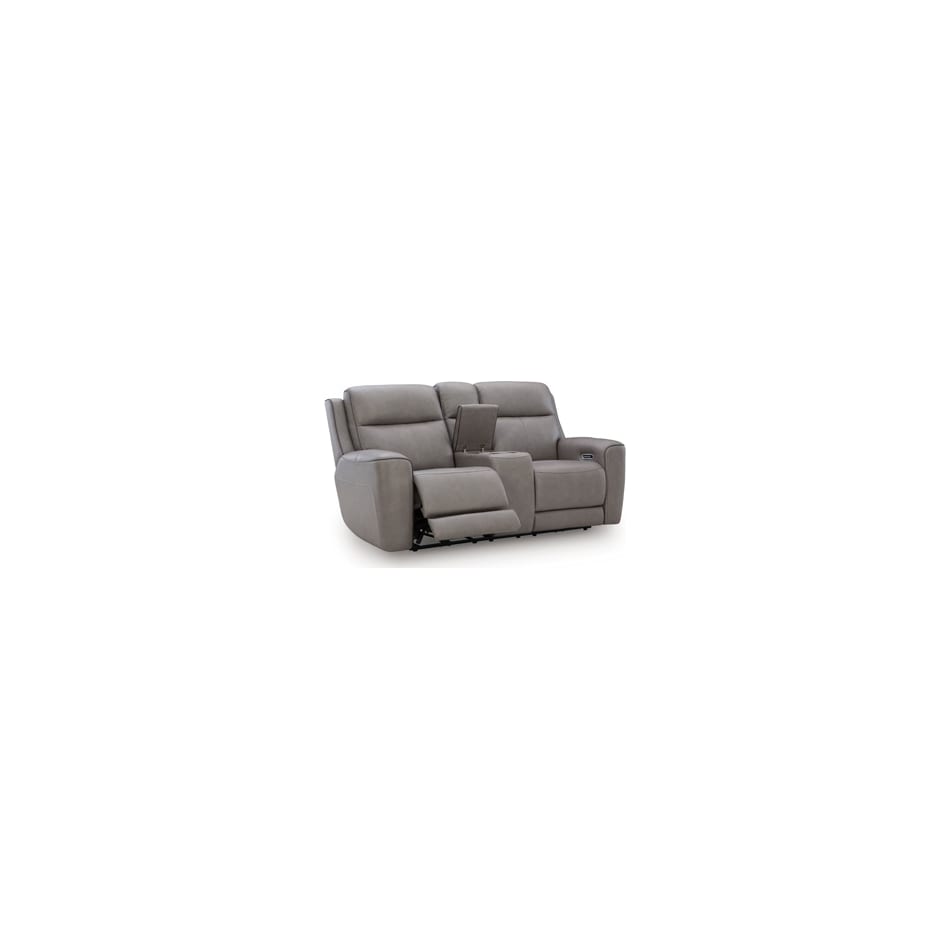 z relaxation coin power leather reclining console loveseat   