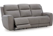 z relaxation coin power leather reclining sofa   