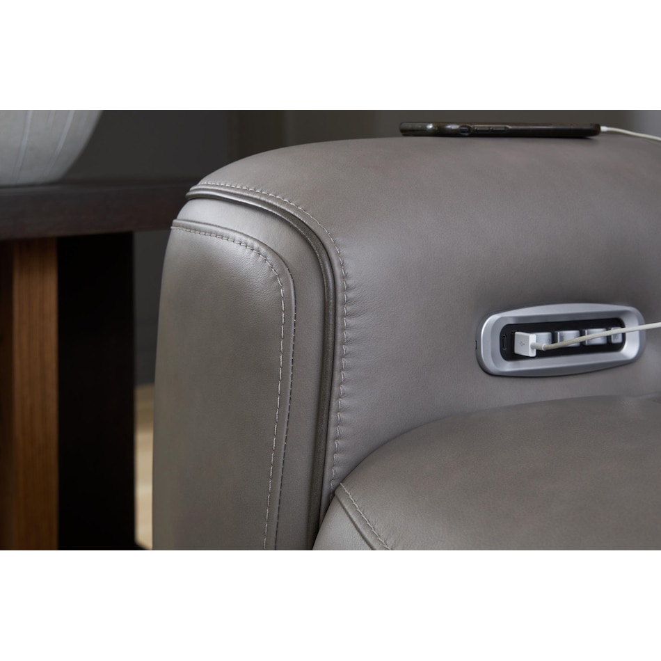 z relaxation coin power leather reclining sofa   