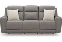 z relaxation coin power leather reclining sofa   