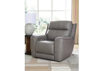 z relaxation grey power leather recliner   