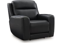 z relaxation onyx power leather recliner   