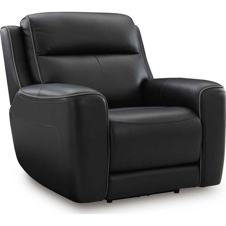 z relaxation onyx power leather recliner   