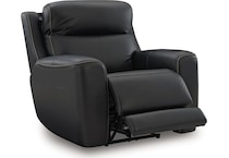 z relaxation onyx power leather recliner   