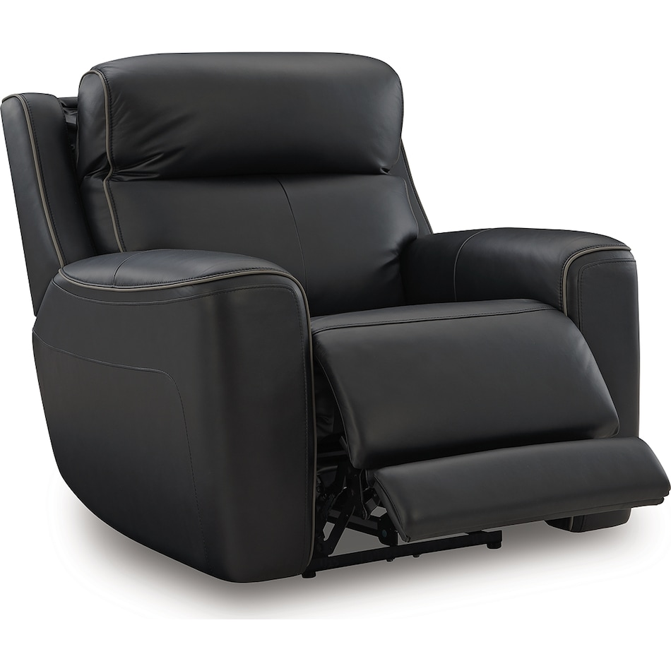 z relaxation onyx power leather recliner   