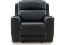 z relaxation onyx power leather recliner   