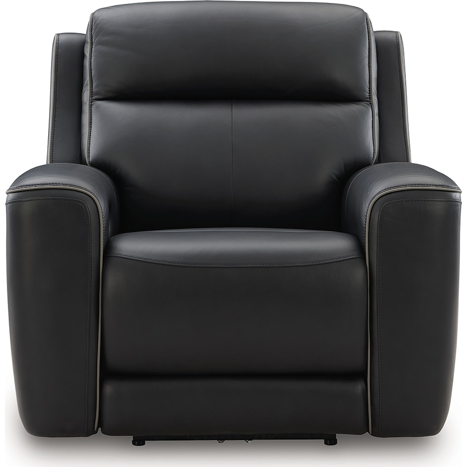 z relaxation onyx power leather recliner   