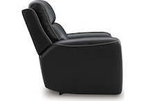 z relaxation onyx power leather recliner   