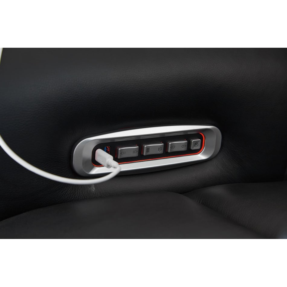 z relaxation onyx power leather recliner   