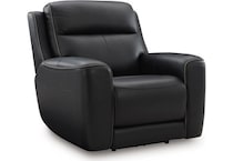 z relaxation onyx power leather recliner   