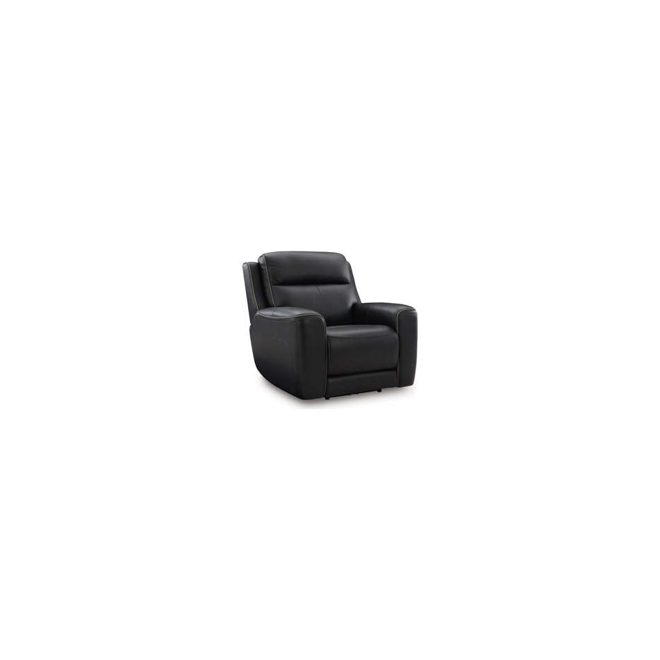 z relaxation onyx power leather recliner   