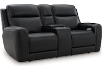z relaxation onyx power leather reclining console loveseat   