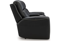 z relaxation onyx power leather reclining console loveseat   