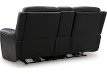 z relaxation onyx power leather reclining console loveseat   