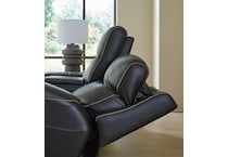 z relaxation onyx power leather reclining console loveseat   