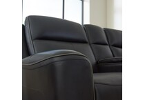 z relaxation onyx power leather reclining console loveseat   