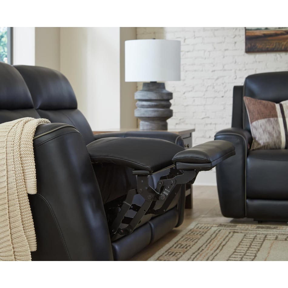 z relaxation onyx power leather reclining console loveseat   
