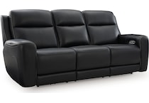 z relaxation onyx power leather reclining sofa   