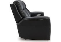 z relaxation onyx power leather reclining sofa   