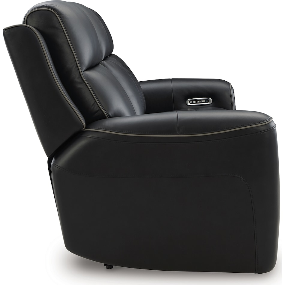 z relaxation onyx power leather reclining sofa   