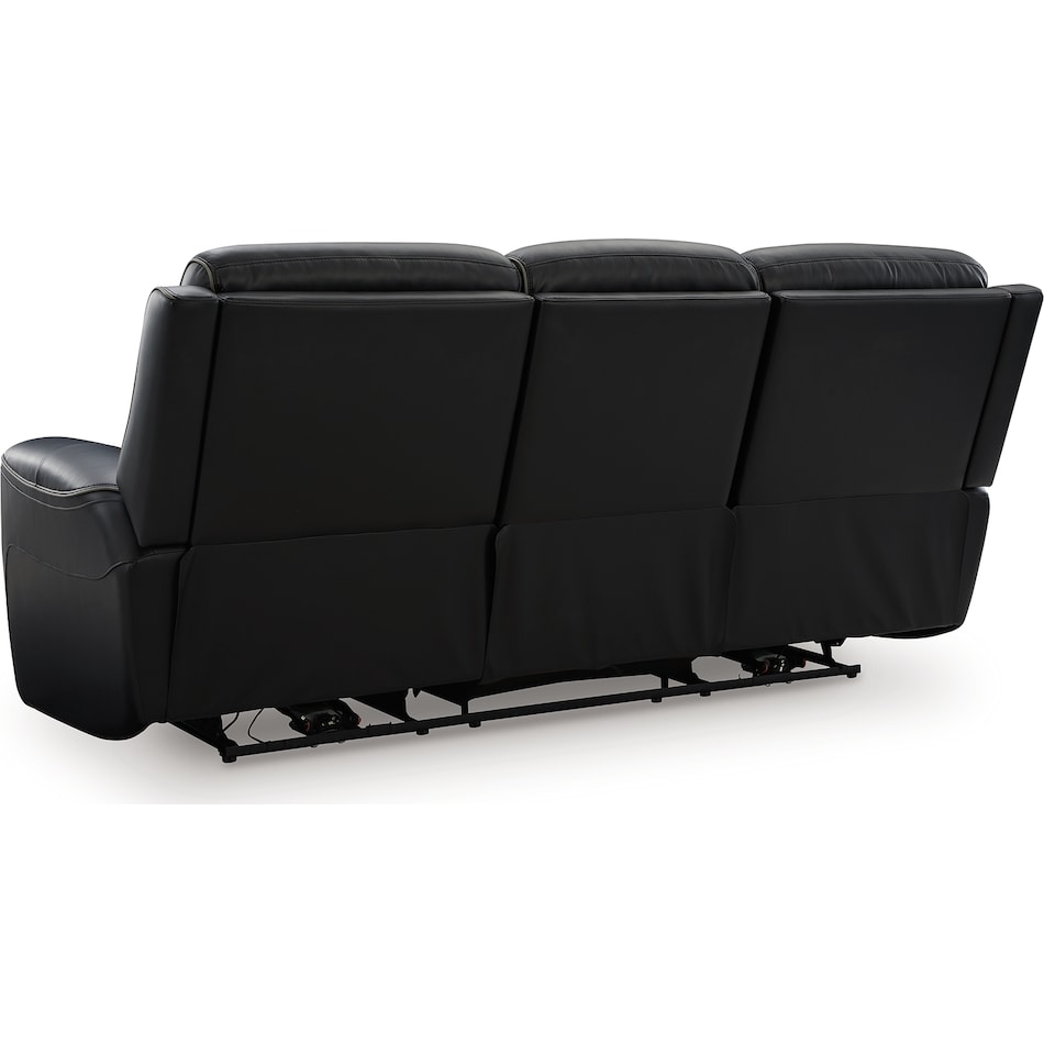 z relaxation onyx power leather reclining sofa   