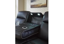z relaxation onyx power leather reclining sofa   