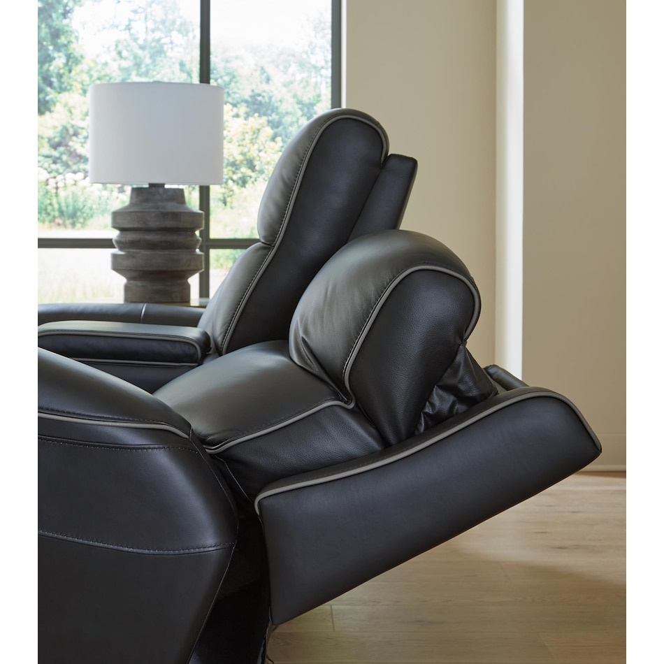 z relaxation onyx power leather reclining sofa   