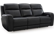 z relaxation onyx power leather reclining sofa   