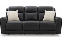 z relaxation onyx power leather reclining sofa   