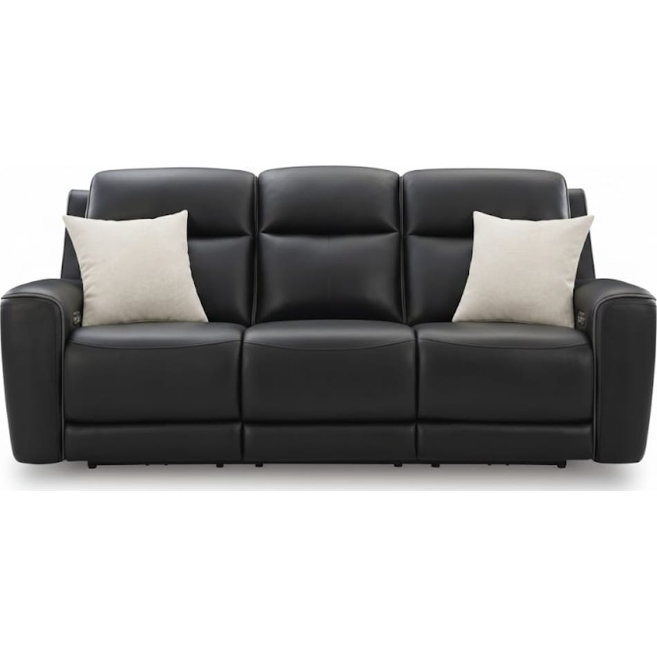 z relaxation onyx power leather reclining sofa   