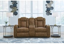  wolfridge brown power reclining loveseat   