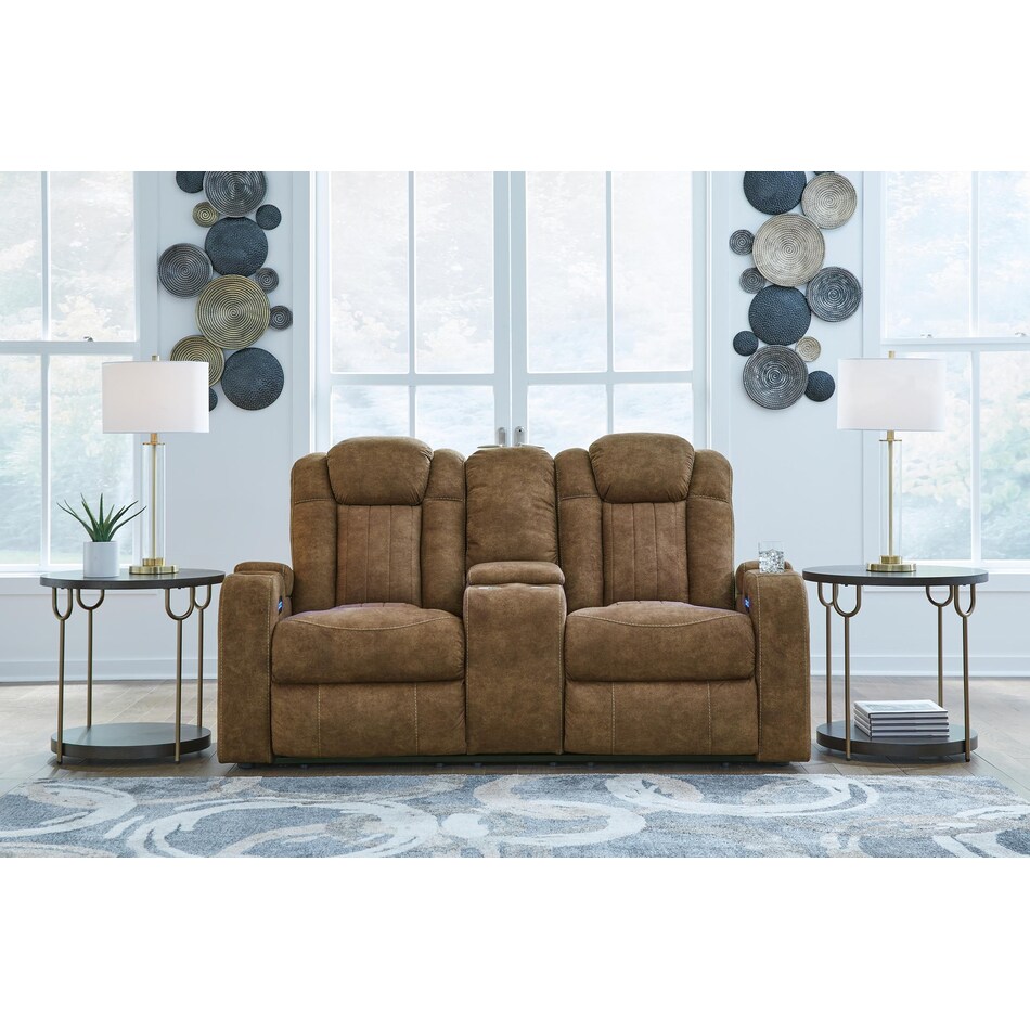  wolfridge brown power reclining loveseat   