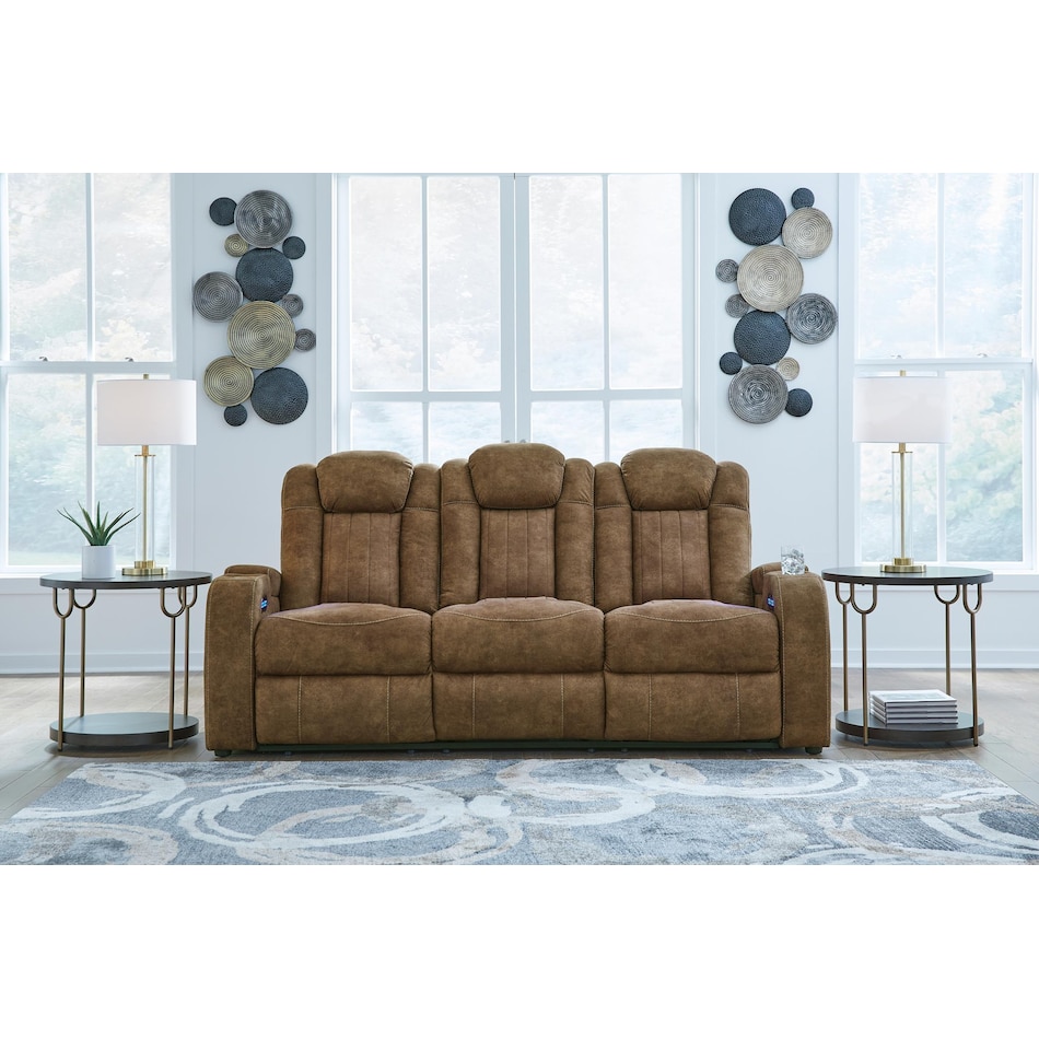  wolfridge brown power reclining sofa   