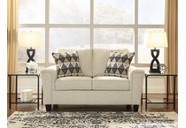 abinger white loveseat   