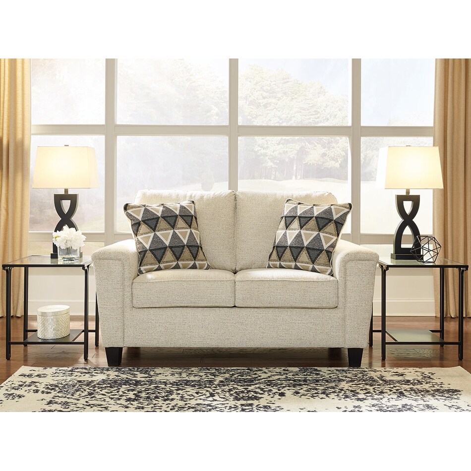 abinger white loveseat   