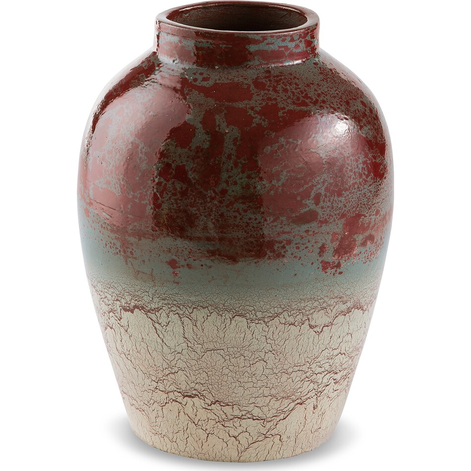 acc spice teal antique white vase   