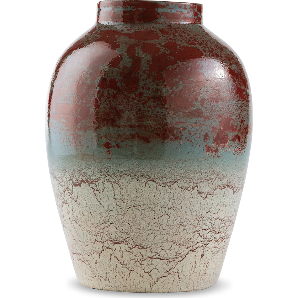 acc spice teal antique white vase   
