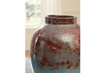 acc spice teal antique white vase   