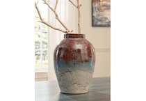 acc spice teal antique white vase   
