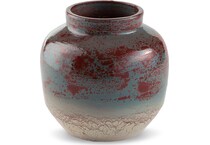 acc spice teal antique white vase   