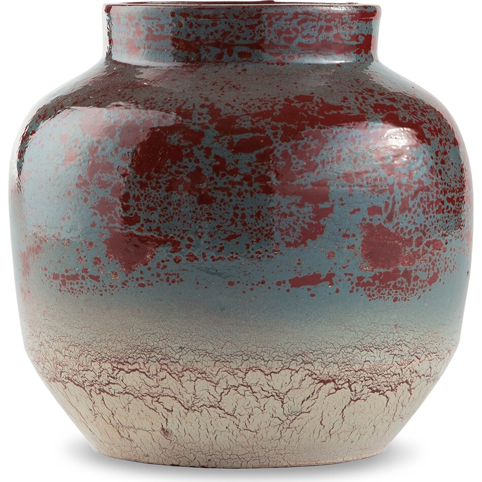 acc spice teal antique white vase   