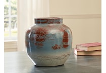 acc spice teal antique white vase   