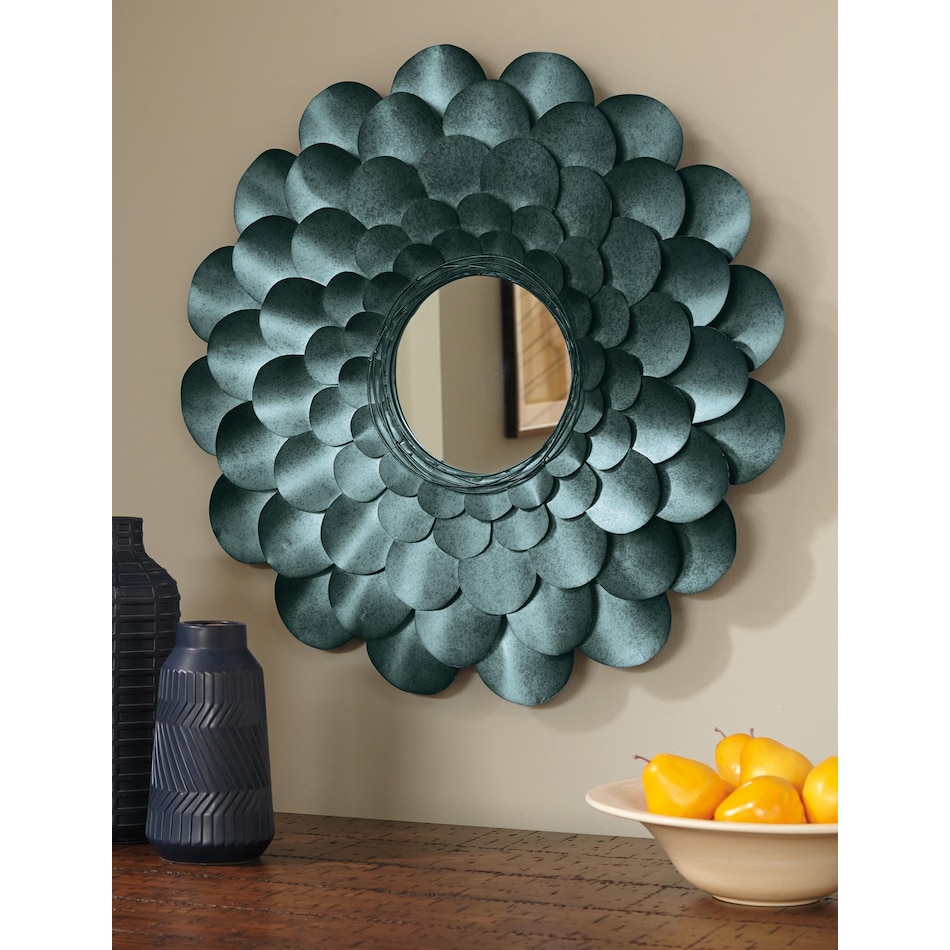 accent mirror blue mirror   